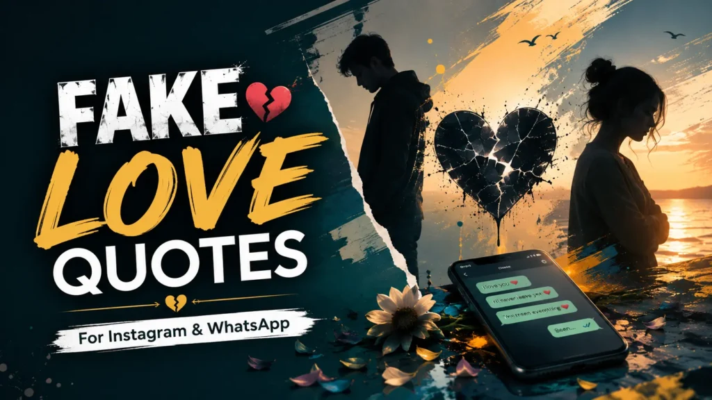 Fake Love Quotes For Instagram Whatsapp