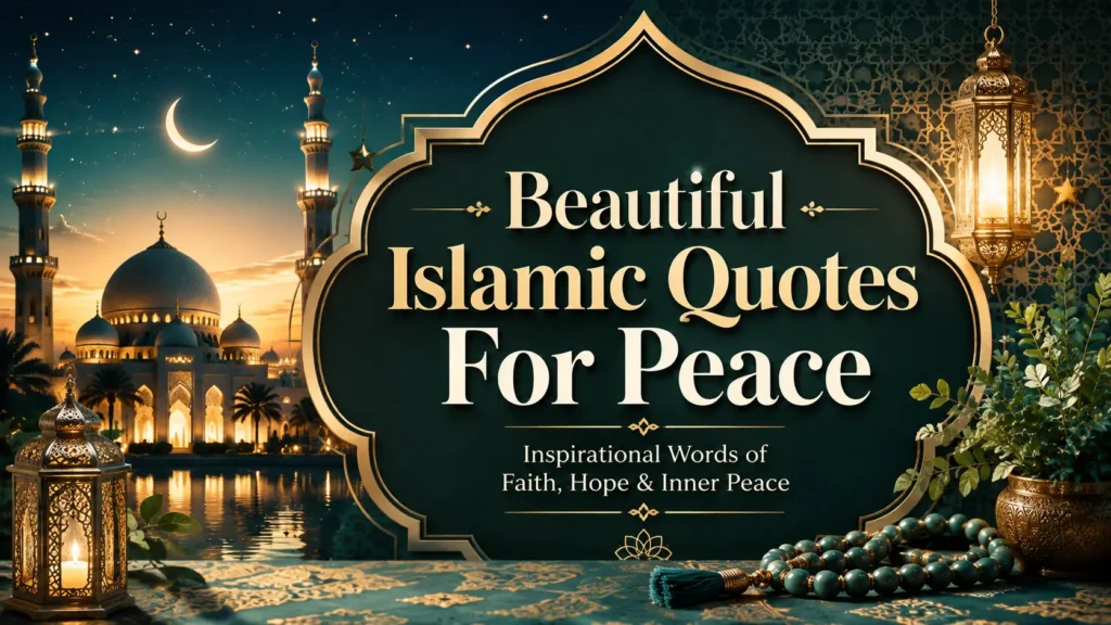Beautiful Islamic Quotes For Peace