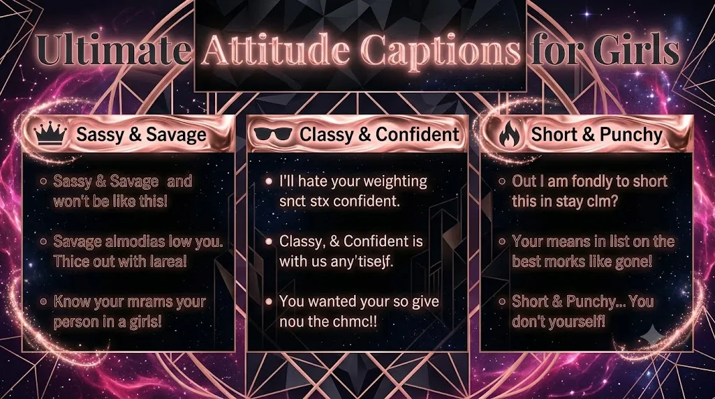 Attitude Captions For Instagram For Girls