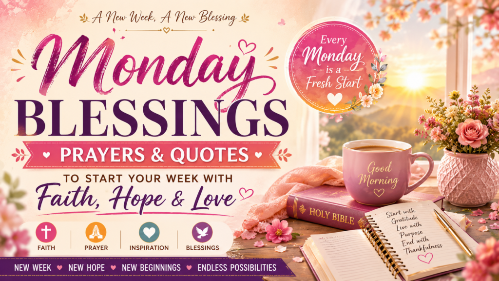 Monday Blessings Prayers and Quotes