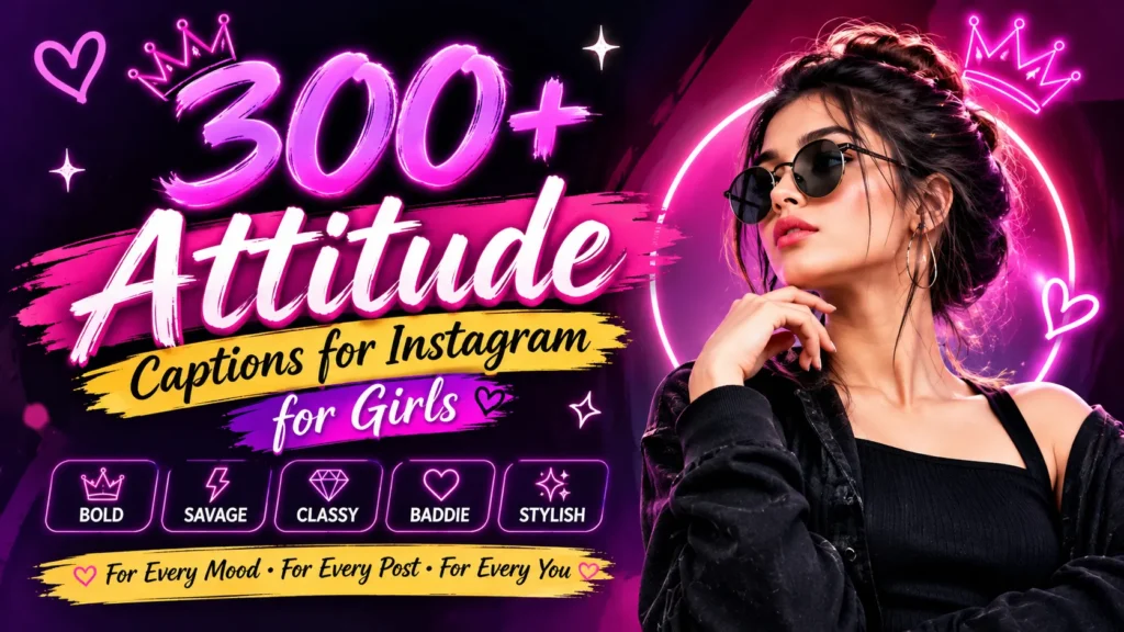 Attitude Captions For Instagram For Girls