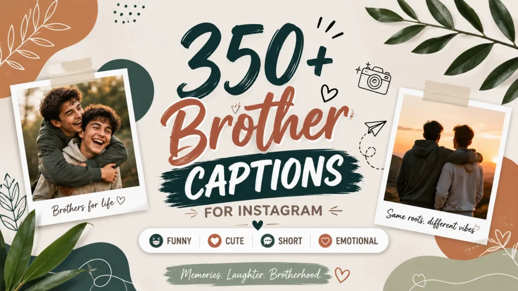 Brother Captions For Instagram Funny Cute