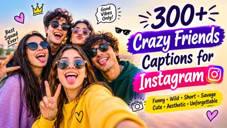 Crazy Friends Captions For Instagram