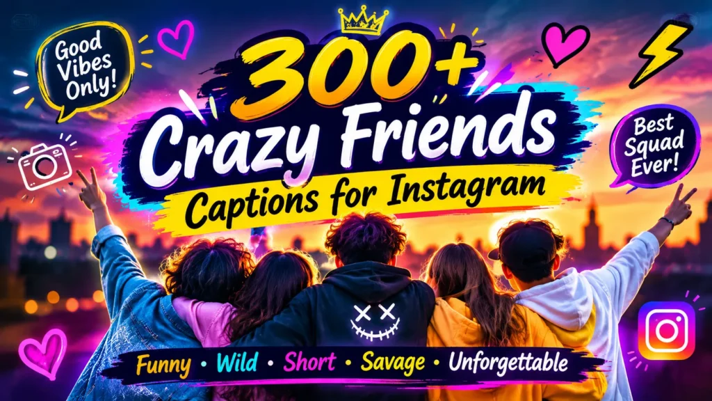 Crazy Friends Captions For Instagram