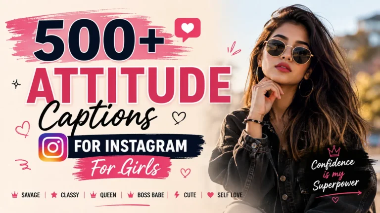 Attitude Captions For Instagram For Girls