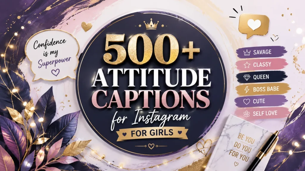 Attitude Captions For Instagram For Girls