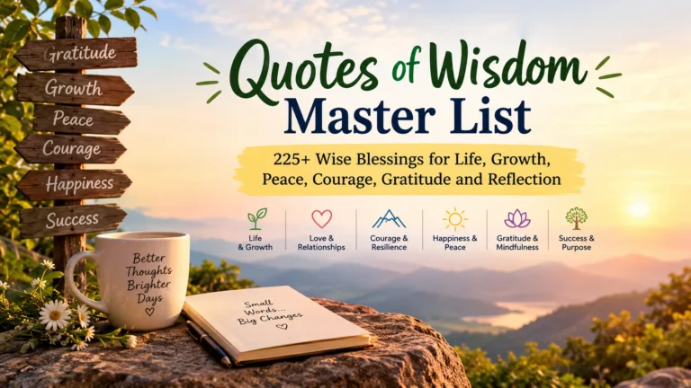 Quotes Of Wisdom Master List