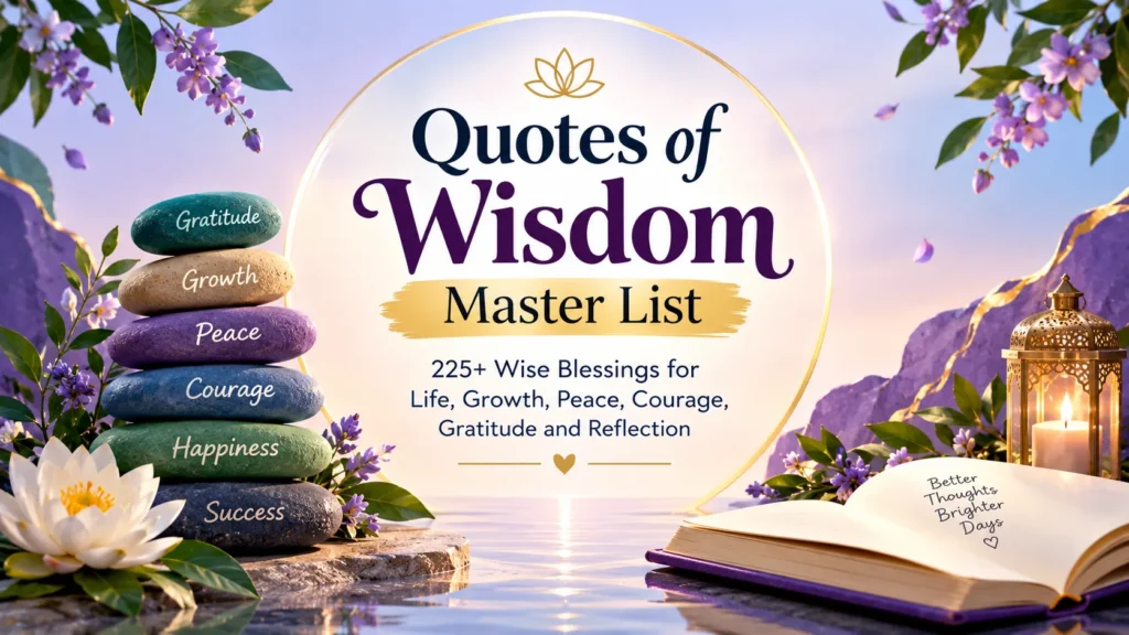 Quotes Of Wisdom Master List