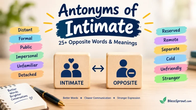 Antonyms Of Intimate