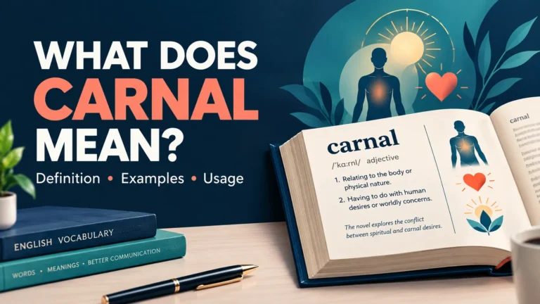What Do Carnal Mean